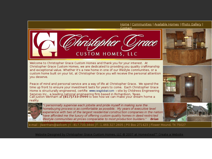 www.christophergracecustomhomes.com