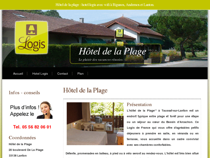 www.hotel-logis-de-la-plage.com