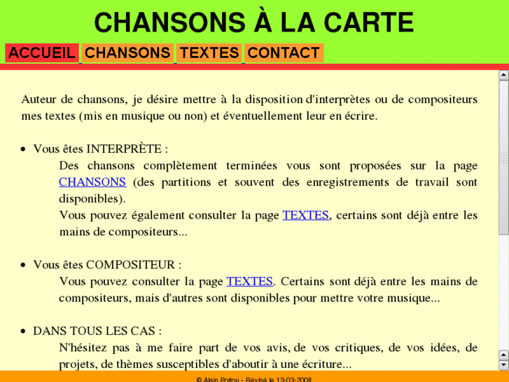 www.chansonsalacarte.com