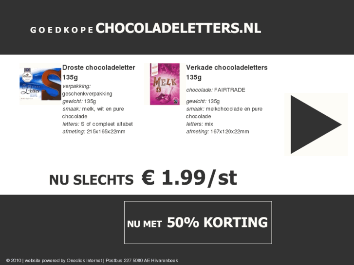 www.goedkopechocoladeletter.com