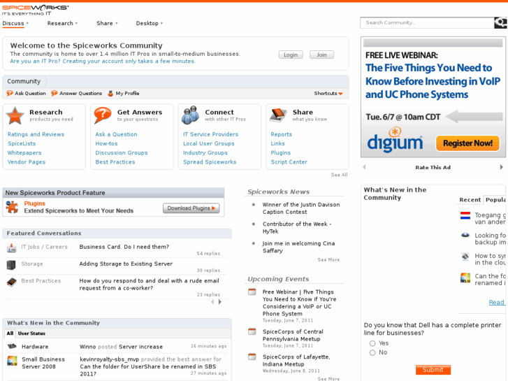 www.spiceworkscommunity.org