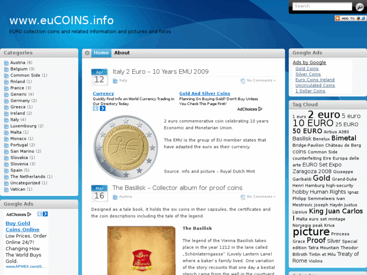 www.eucoins.info