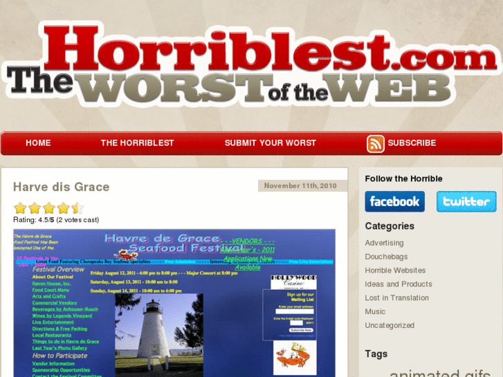 www.horriblest.com