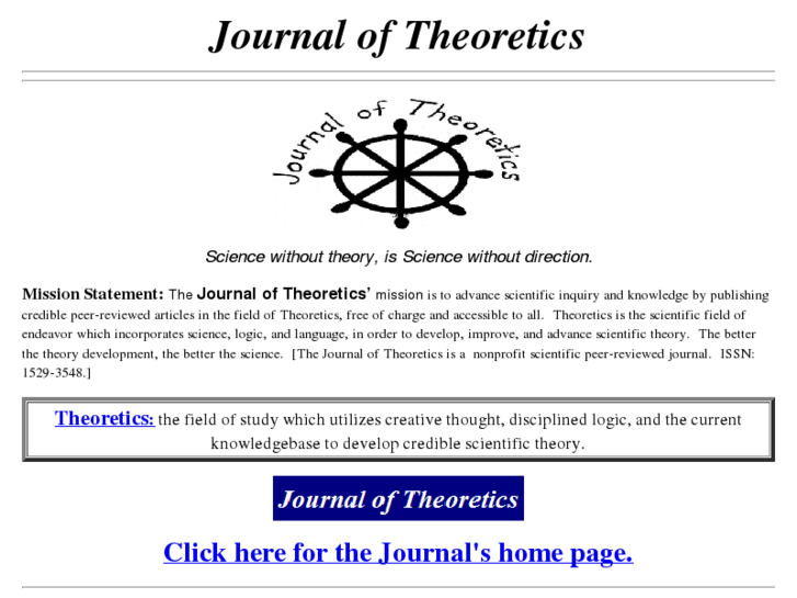 www.journaloftheoretics.com