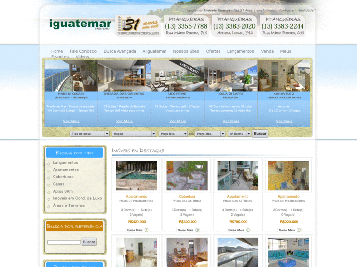 www.apartamentosnoguaruja.com.br