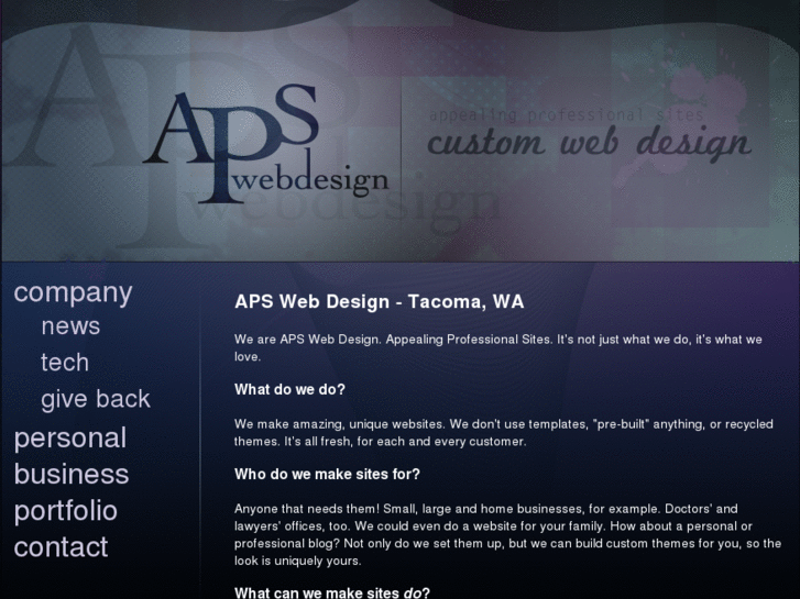 www.apswebdesign.com