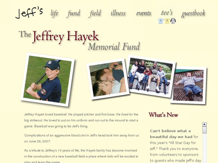 www.jeffreyhayekmemorial.com