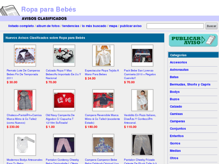 www.laropaparabebes.com.ar