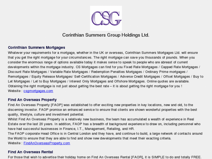 www.corinthiansummersgroup.com