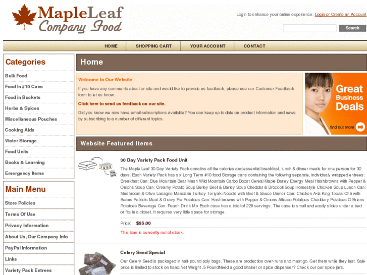 www.mapleleafcompanyfood.com