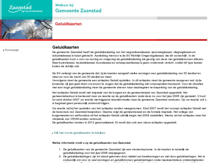 www.geluidkaartenzaanstad.nl