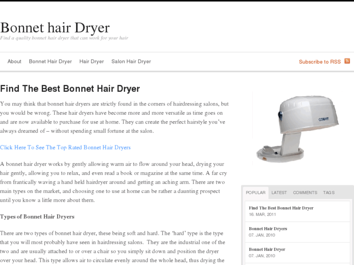 www.bonnethairdryer.net