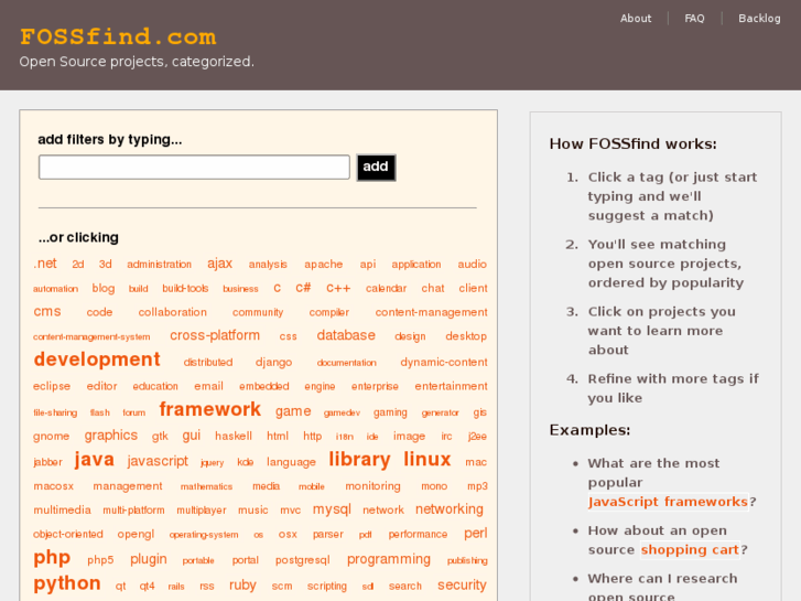 www.fossfind.net