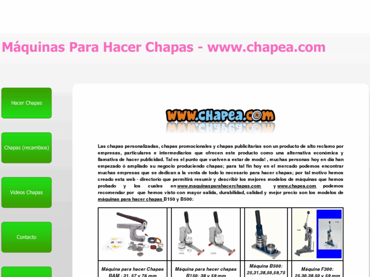 www.maquinasparahacerchapas.com