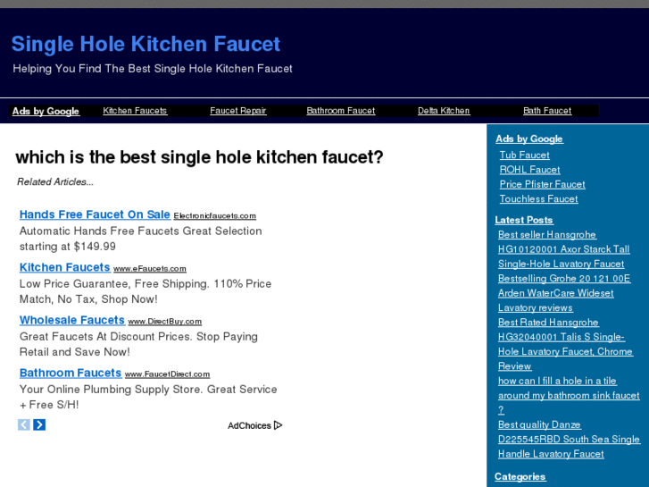 www.singleholekitchenfaucet.org