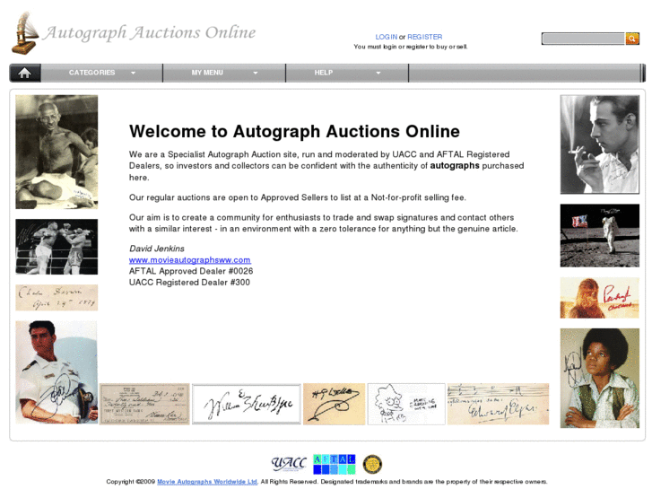 www.autographauctionsonline.com