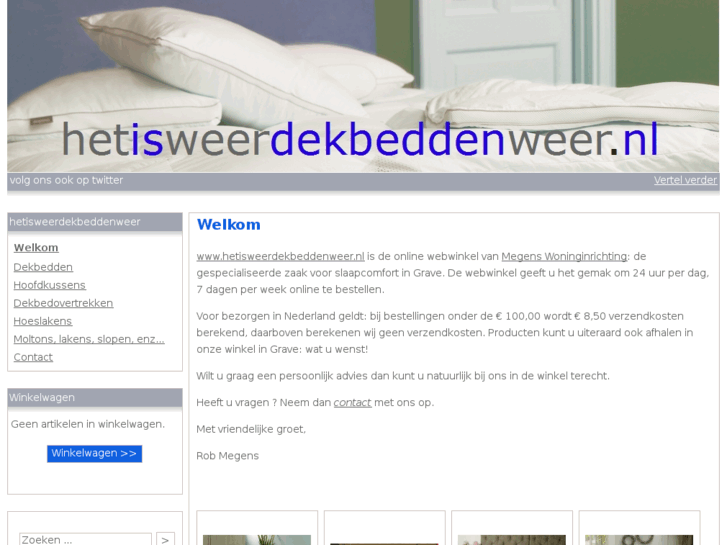 www.hetisweerdekbeddenweer.nl