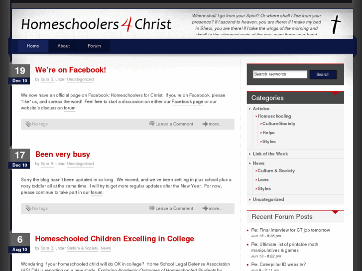 www.homeschoolers4christ.com