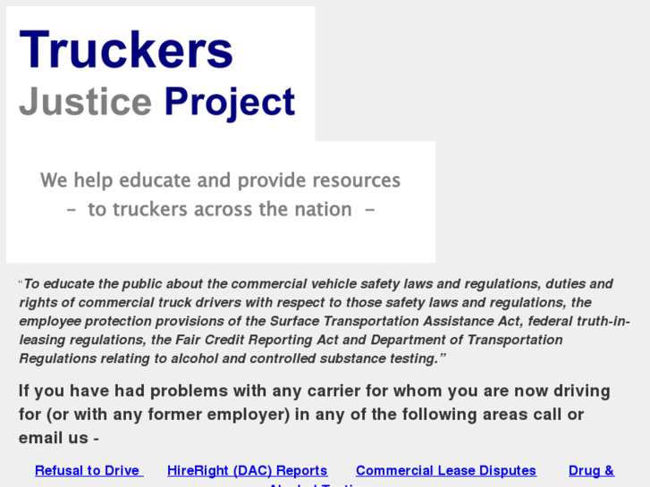 www.truckersjusticeproject.org