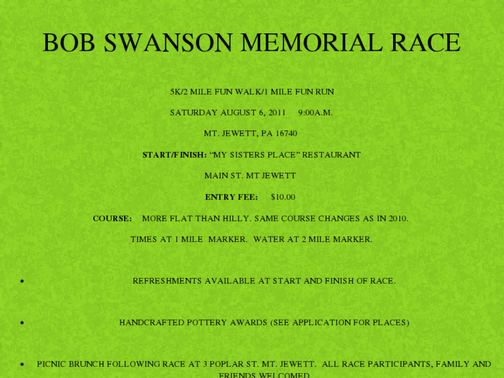 www.bobswanson5k.com