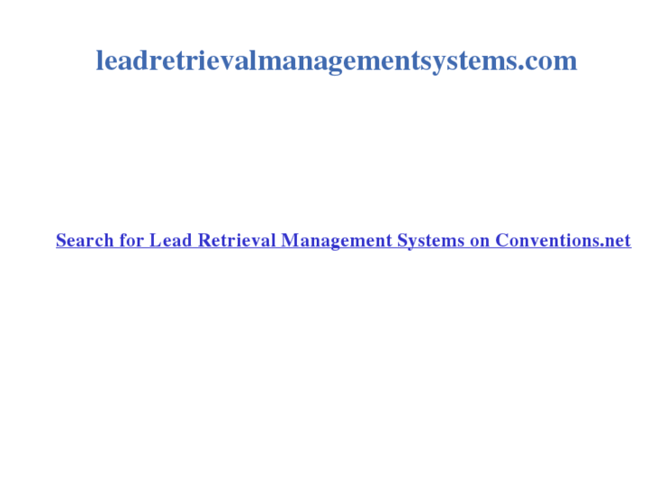 www.leadretrievalmanagementsystems.com