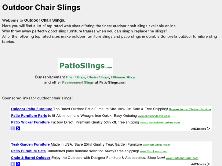 www.outdoorchairslings.com