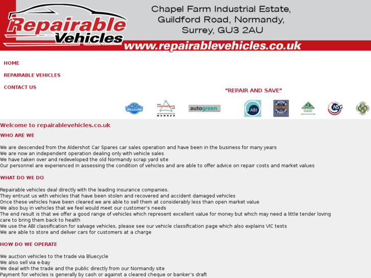 www.repairablevehicles.co.uk