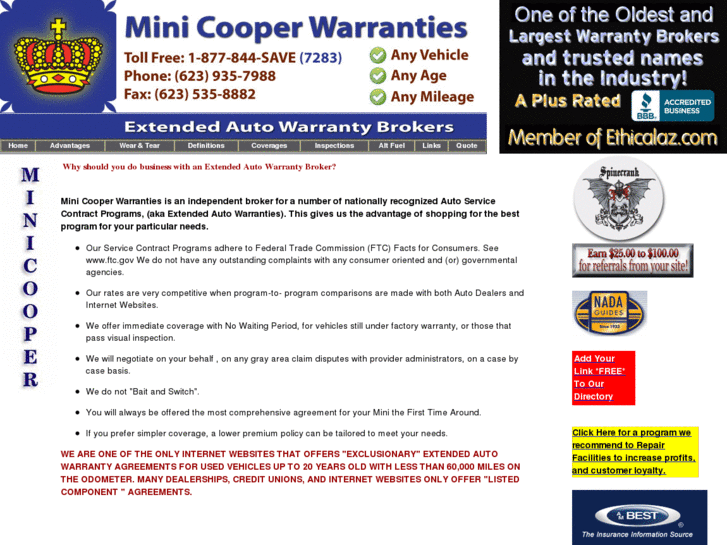 www.extendedwarrantiesforminicooper.com