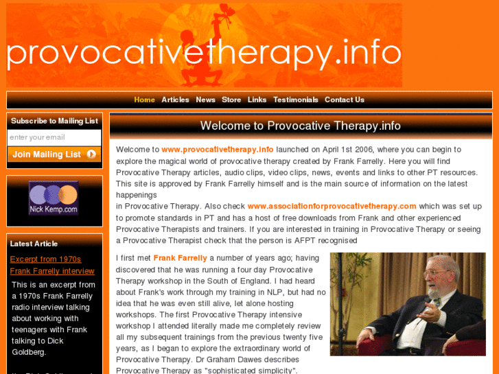 www.provocativetherapyonline.com