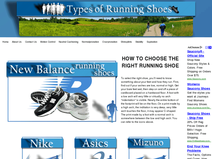 www.typesofrunningshoes.com