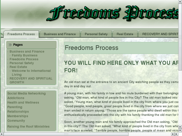 www.freedomsprocess.net