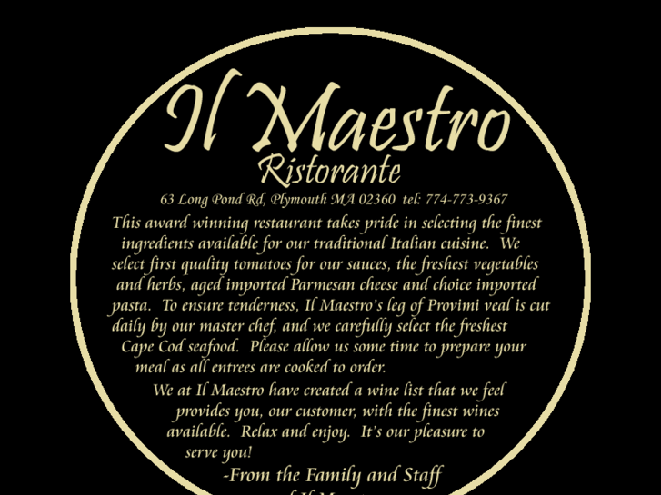 www.ilmaestroristorante.com