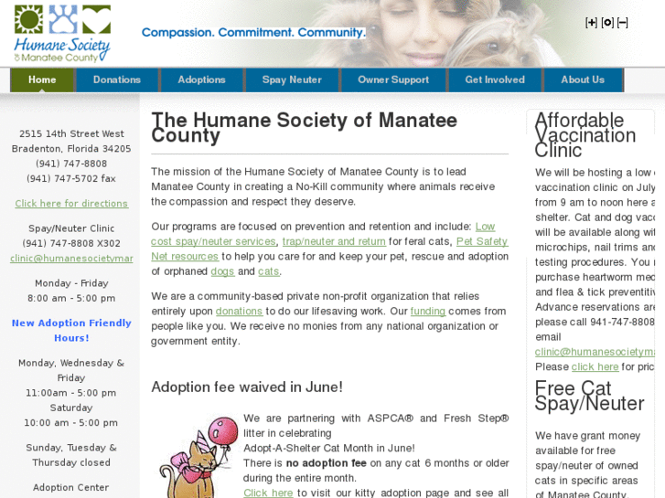 www.humanesocietymanatee.org