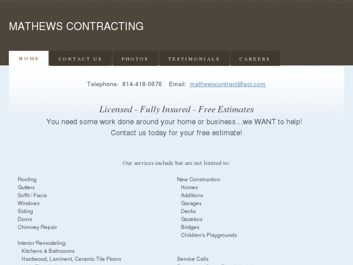 www.mathewscontracting.com