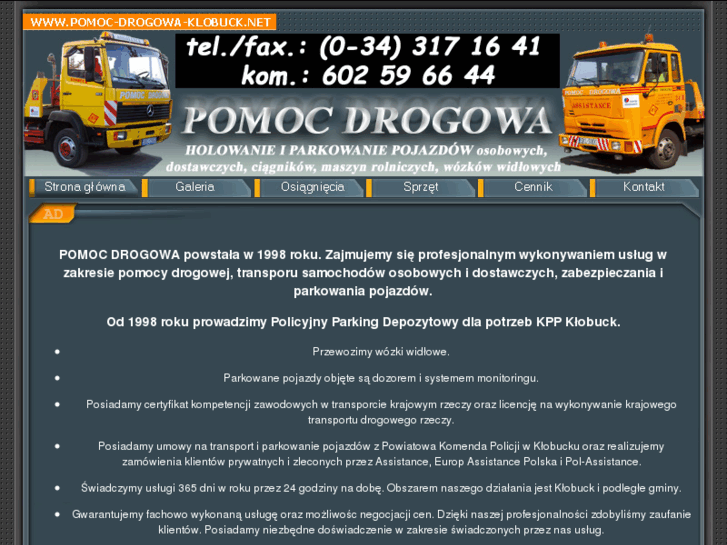 www.pomoc-drogowa-klobuck.net