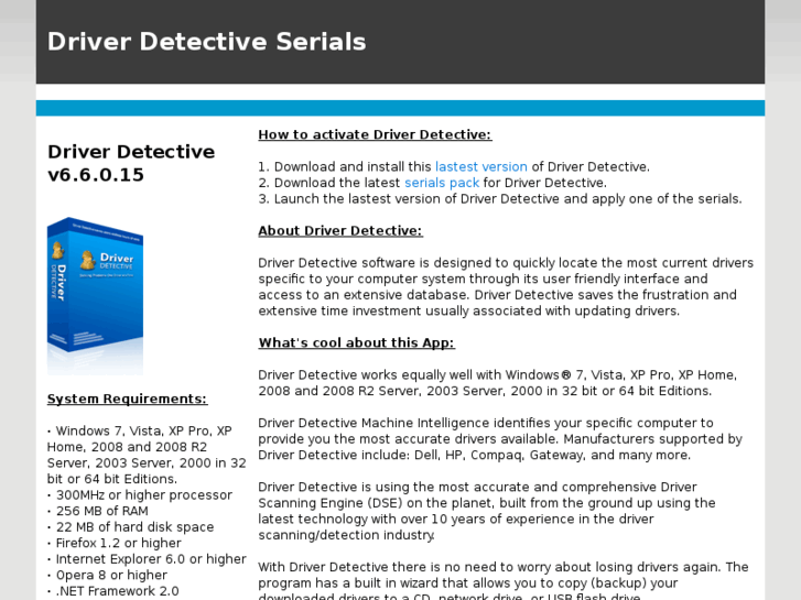 www.driverdetectiveserials.com