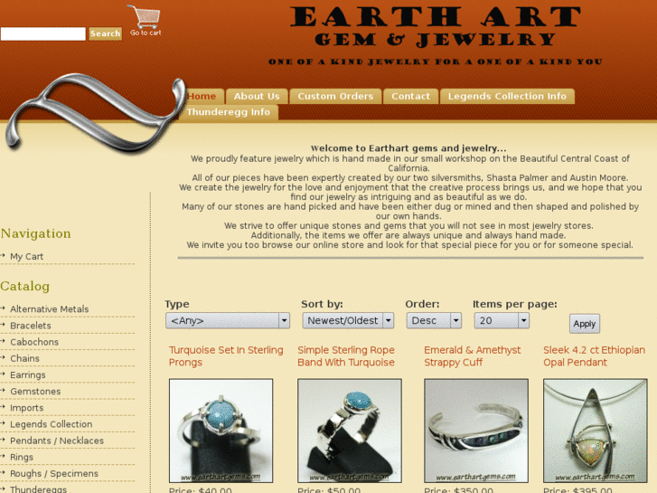 www.earthartgemandjewelry.com