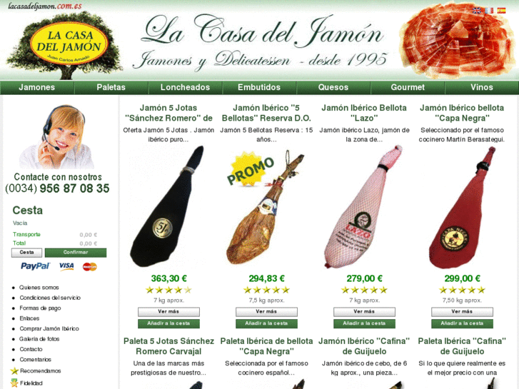 www.lacasadeljamon.com.es