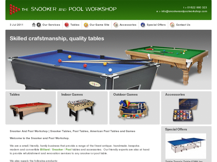 www.snookerandpoolworkshop.com