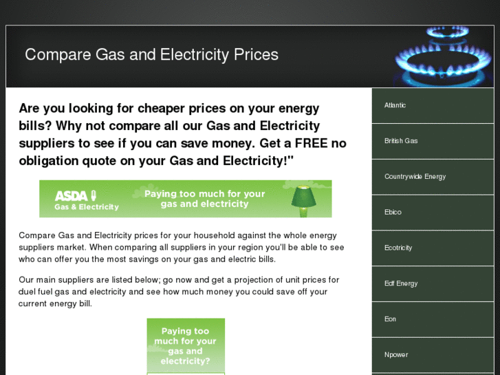 www.gasandelectricitycompared.co.uk