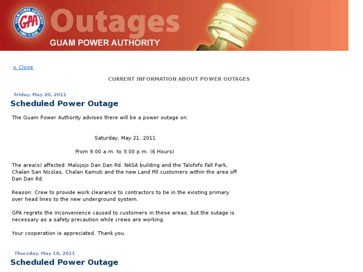 www.gpaoutages.com