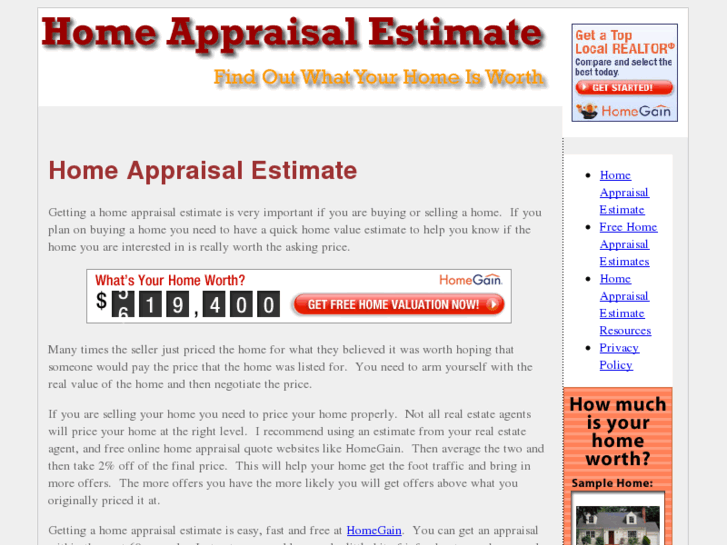 www.homeappraisalestimate.com