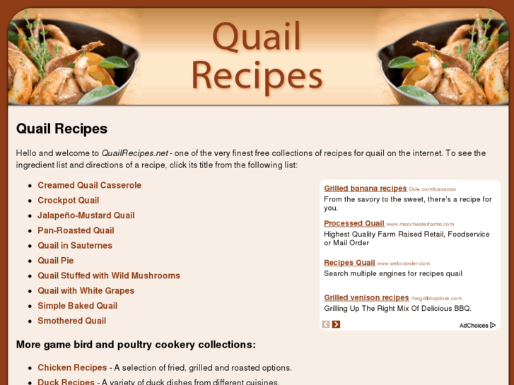 www.quailrecipes.net