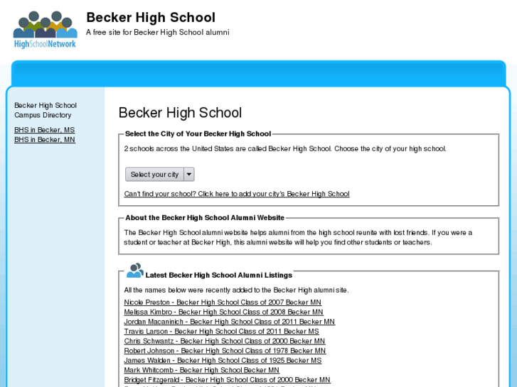 www.beckerhighschool.org