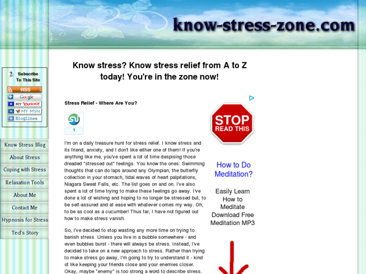 www.know-stress-zone.com