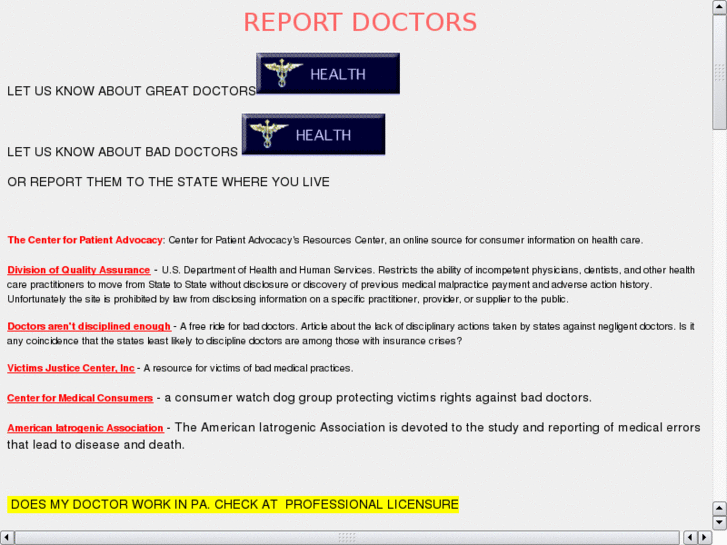 www.reportdoctors.com