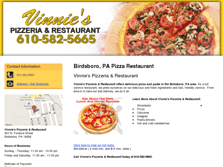 www.vinniespizzeriaandrestaurant.com