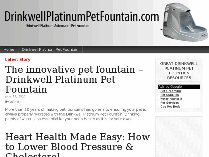 www.drinkwellplatinumpetfountain.com