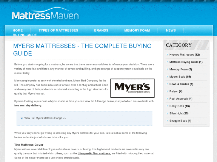 www.myersmattresses.co.uk