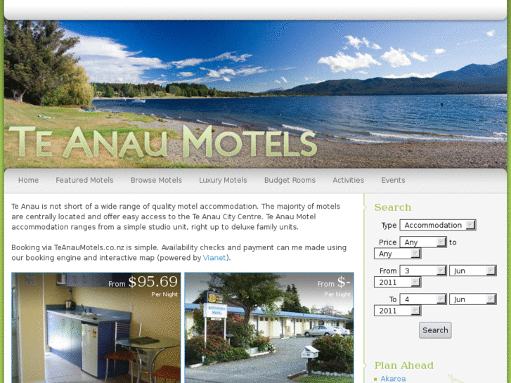 www.teanaumotels.co.nz